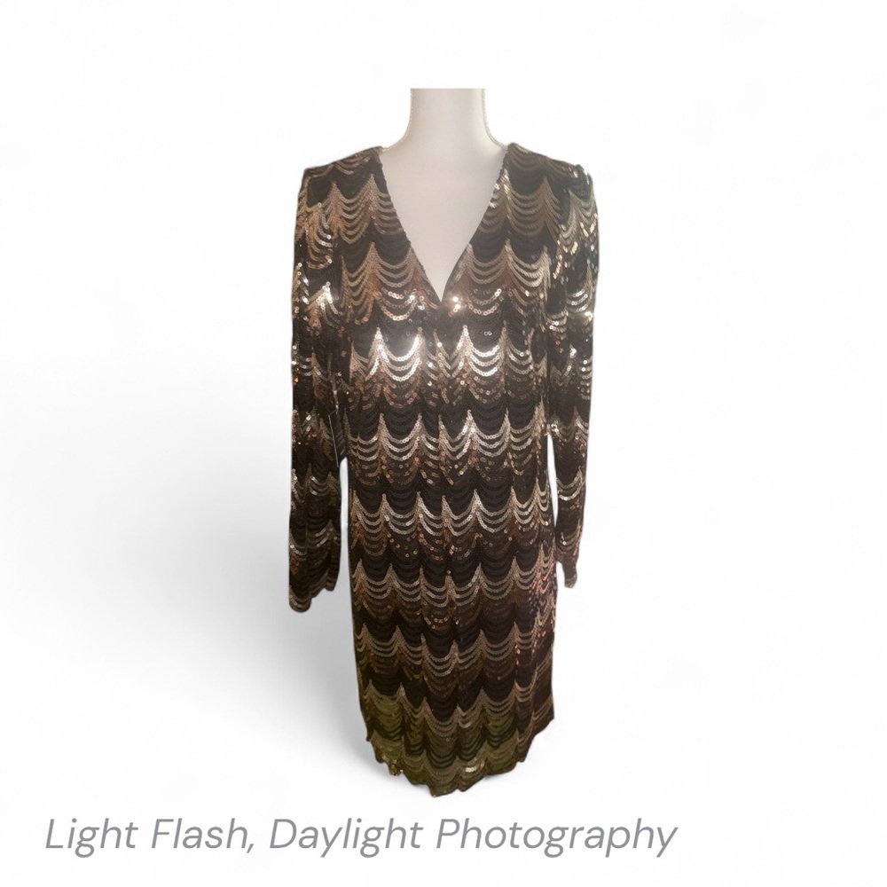 Holiday Glamour! Sz 1X| Silver & Gold Sequin Dress! Ready for NYE!